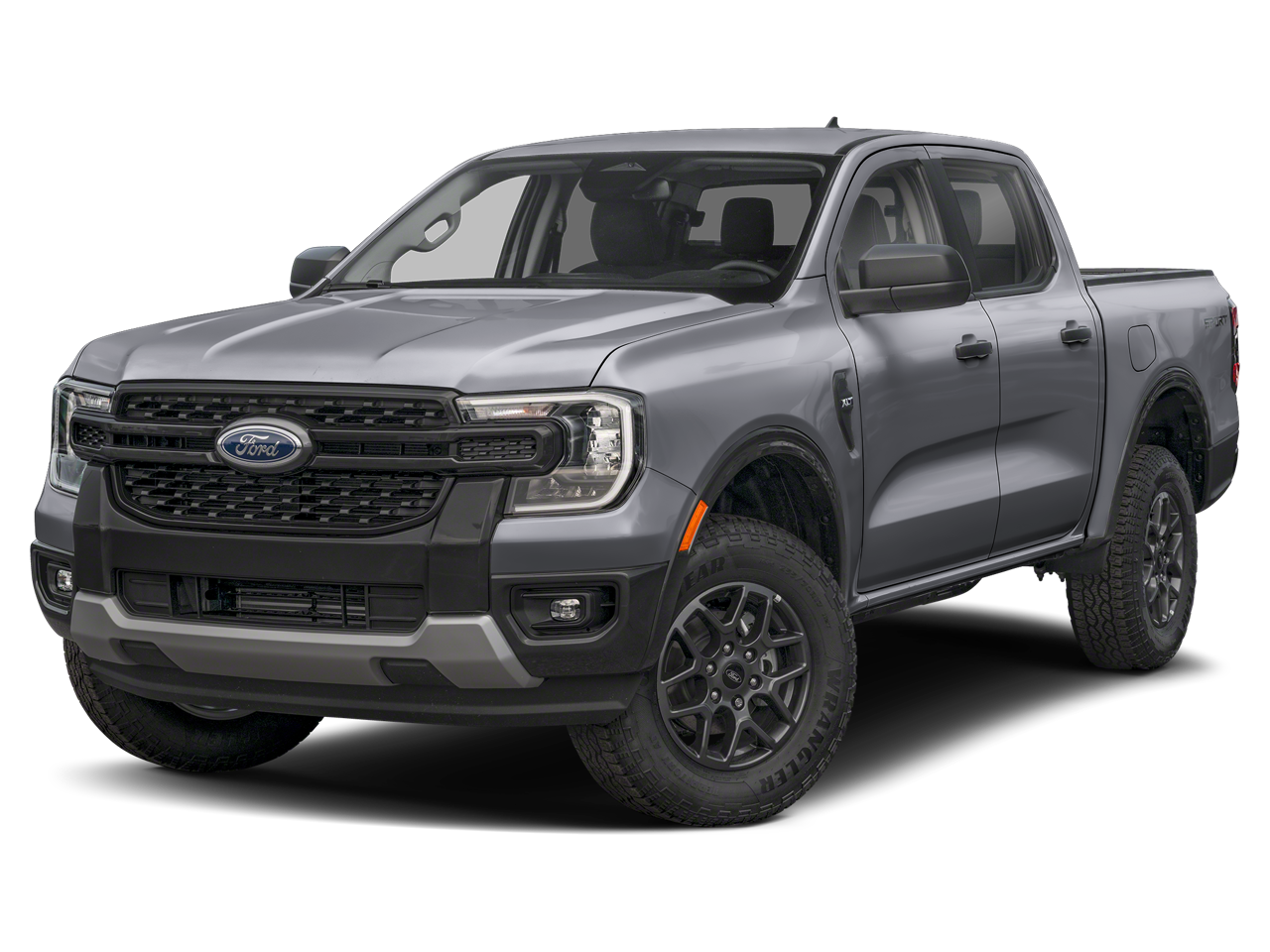 2026 Ford Ranger XLT in Marsh Gray — front three-quarter view