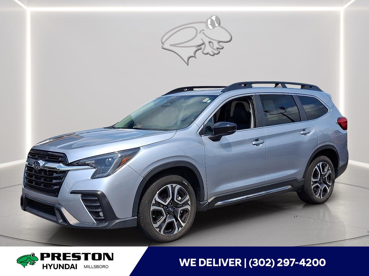2024 Subaru Ascent Limited in Ice Silver Metallic — front three-quarter view