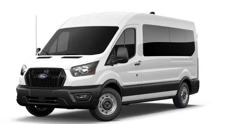 2026 Ford Transit 350 XL in Oxford White — front three-quarter view
