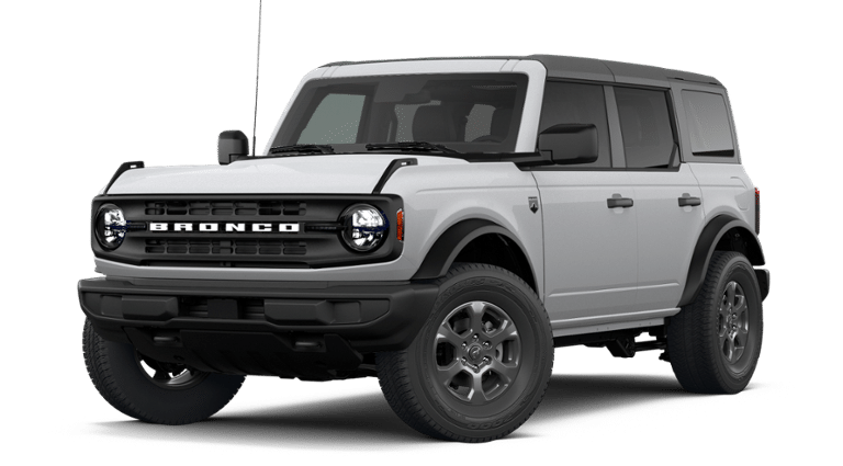 2026 Ford Bronco Big Bend in Avalanche Gray — front three-quarter view