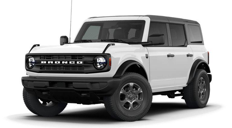 2026 Ford Bronco Big Bend in Oxford White — front three-quarter view