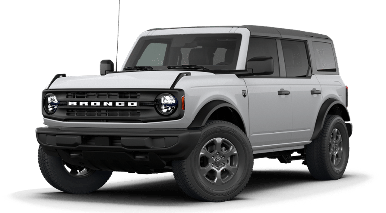2026 Ford Bronco Big Bend in Avalanche Gray — front three-quarter view