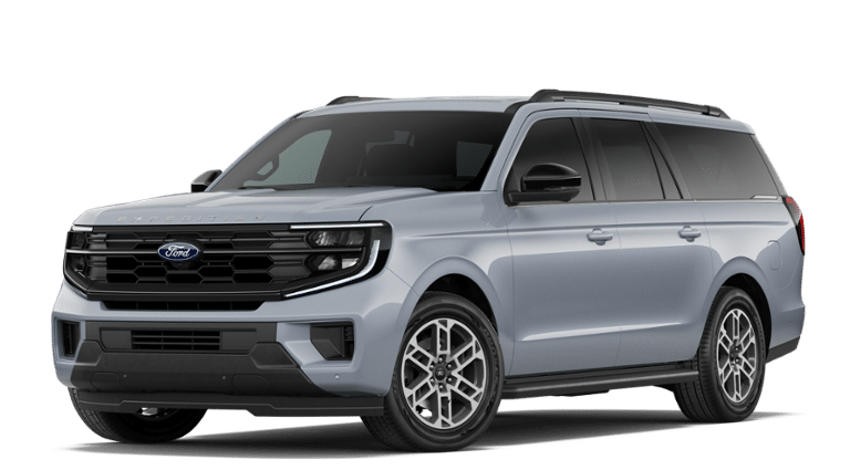2026 Ford Expedition Max Active in Glacier Gray Metallic Tri-Coat — front three-quarter view