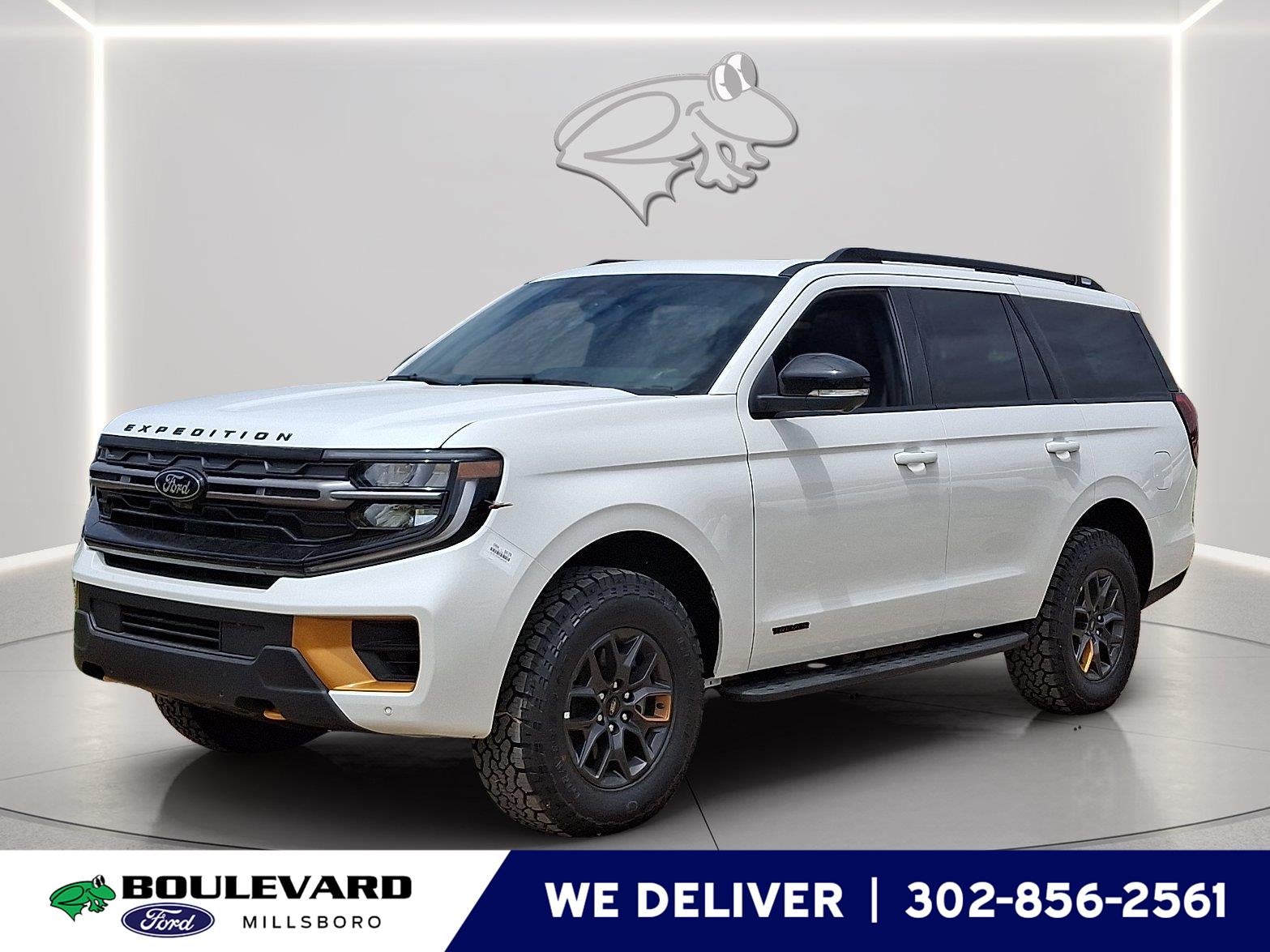 2026 Ford Expedition Tremor in Star White Metallic Tri-Coat — front three-quarter view