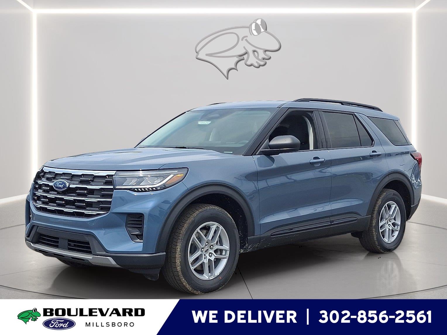 2026 Ford Explorer Active w/200A Pkg in Vapor Blue — front three-quarter view