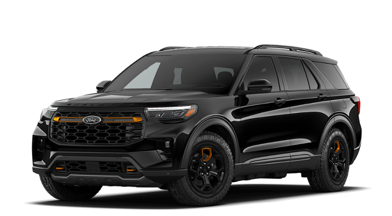 2026 Ford Explorer Tremor in Agate Black — front three-quarter view