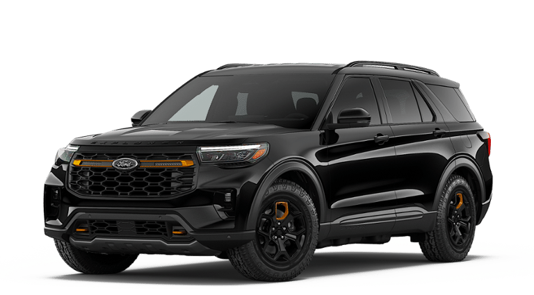 2026 Ford Explorer Tremor in Agate Black — front three-quarter view