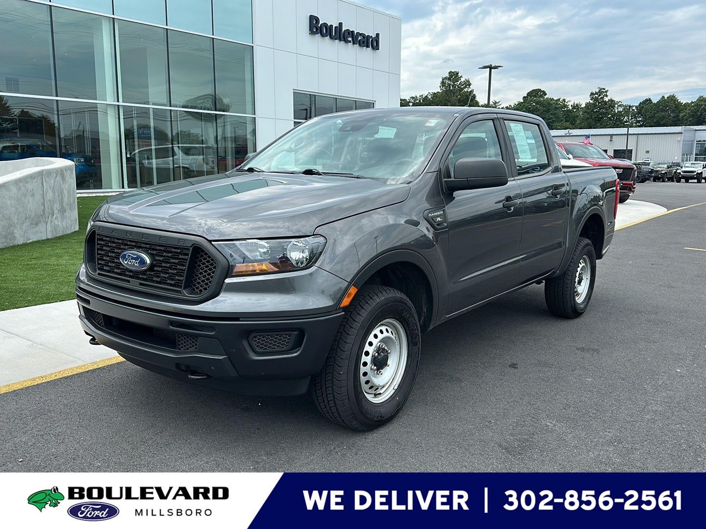 2020 Ford Ranger XL in Magnetic — front three-quarter view