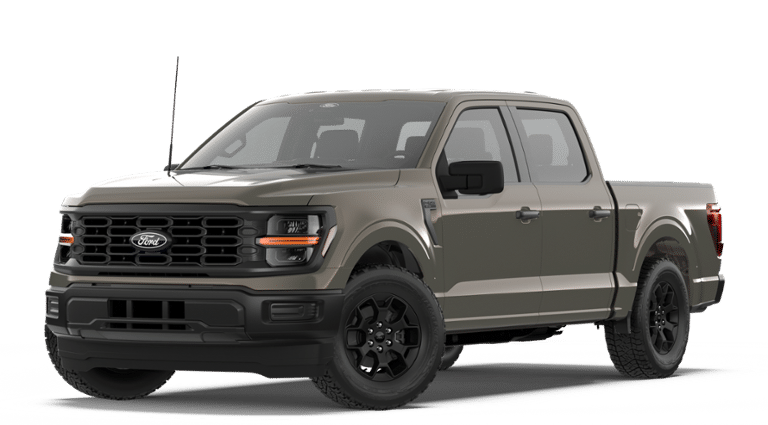 2026 Ford F-150 STX in Marsh Gray — front three-quarter view