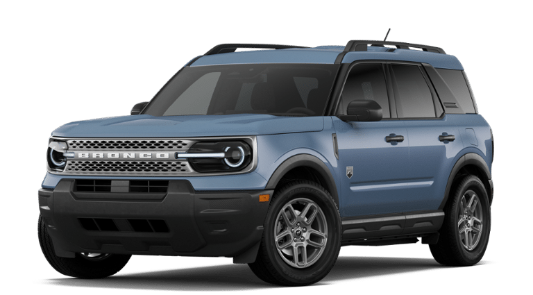 2026 Ford Bronco Sport Big Bend in Azure Gray Metallic Tri-Coat — front three-quarter view