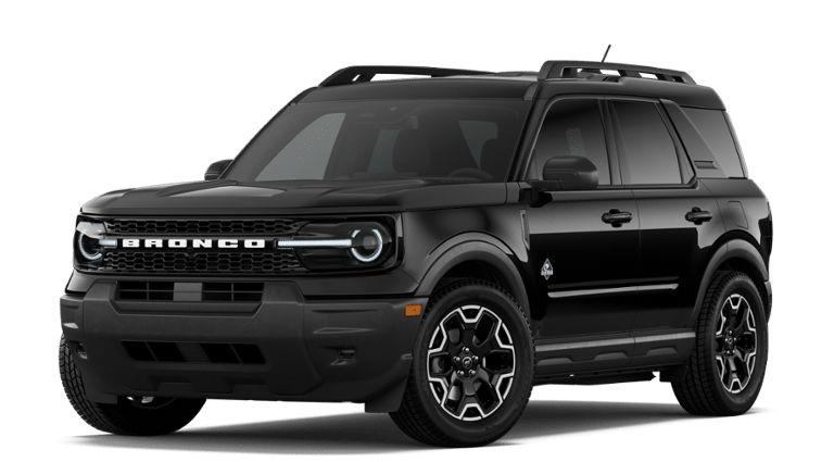 2026 Ford Bronco Sport Outer Banks in Shadow Black — front three-quarter view