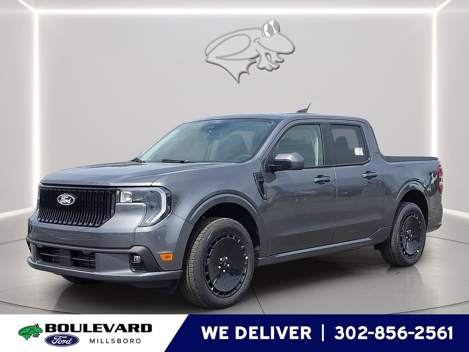2026 Ford Maverick Lobo in Carbonized Gray Metallic — front three-quarter view