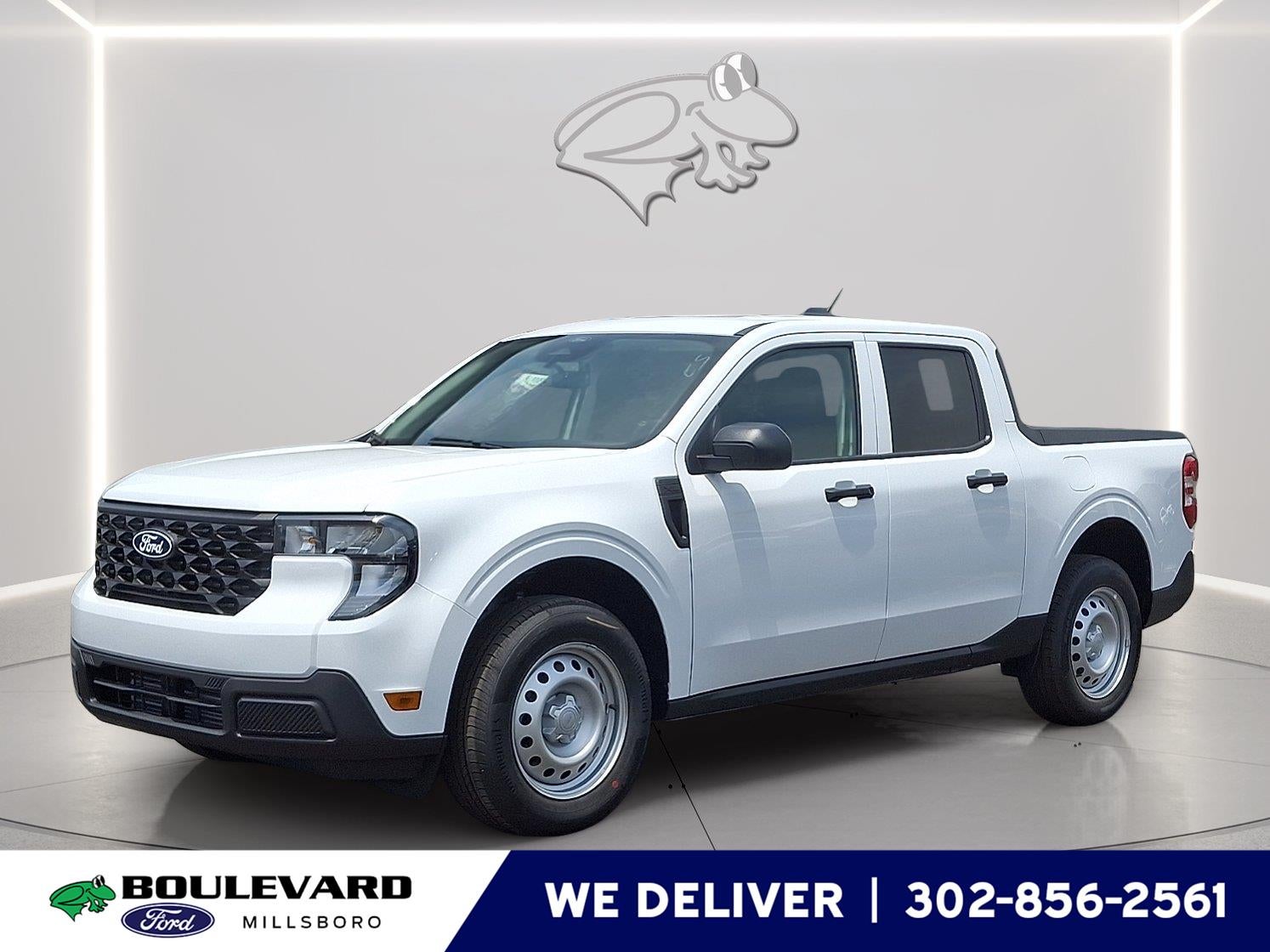 2026 Ford Maverick XL in Oxford White — front three-quarter view