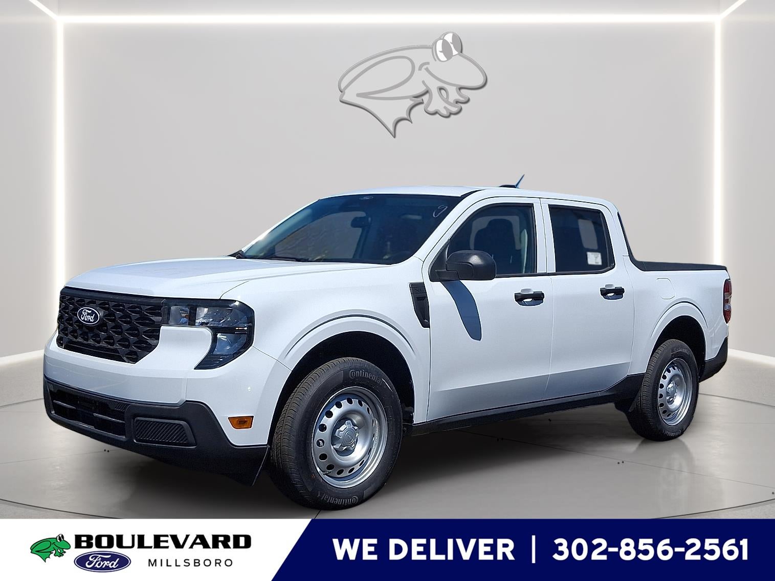 2026 Ford Maverick XL in Oxford White — front three-quarter view