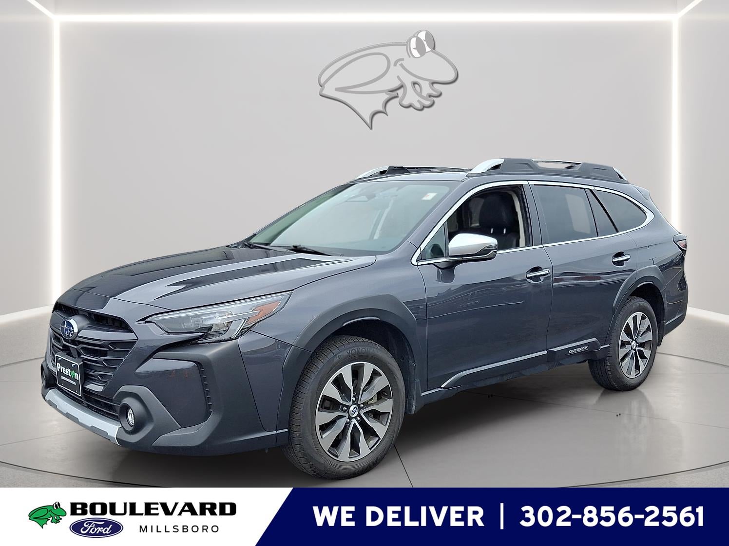 2024 Subaru Outback Touring XT in Magnetite Gray Metallic — front three-quarter view