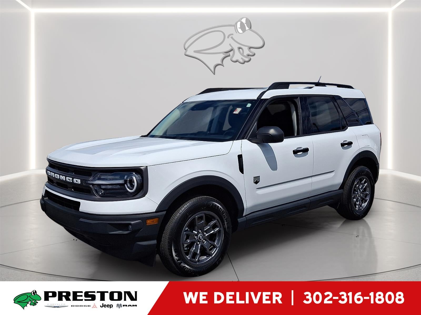 2023 Ford Bronco Sport Big Bend in Oxford White — front three-quarter view
