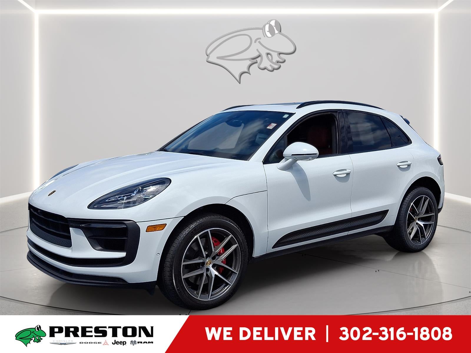 2022 Porsche MACAN S in White — front three-quarter view